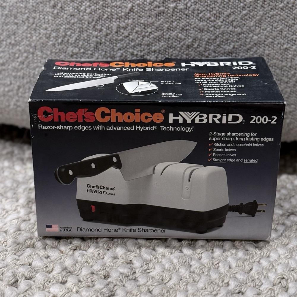 Chef's Choice Hybrid Electric Diamond Hone Knife Sharpener 200-2 New Never Used